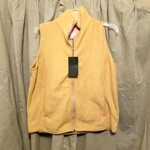 Regna |womens XL zipup vest | cream colored